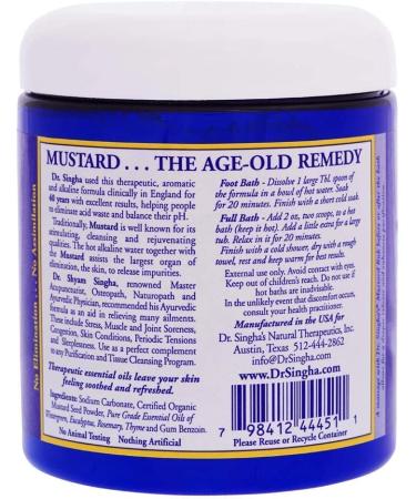Dr. Singha's Mustard Bath Therapeutic Salts - 16 oz | Natural Relief & Relaxation - Buy Online on GoSupps.com