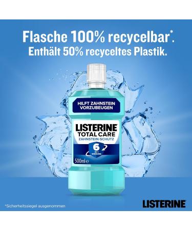 Buy Listerine Total Care Tartar Protection Mouthwash 500ml - 6-in-1 Antibacterial Formula for 24h Fresh Breath & Gum Health - Buy Online on GoSupps.com
