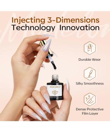 Modelones No Wipe Gel Top Coat High Gloss Long Lasting 10ml UV Soak Off Nail Polish for Home & Salon Use - Perfect for Chrome & Clear Gel - Buy Online on GoSupps.com