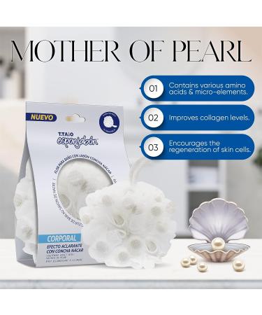 Taio Esponjabon Shower Bath Puff - Mother of Pearl Loofah Luffa Body Wash Ball - Buy Online on GoSupps.com