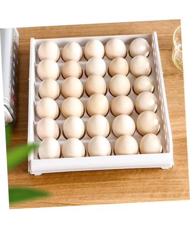 Angoily Box 30 Egg Container Egg Carton Egg Tray with Lid Stackable Egg Holders Drawer Storage Box At Home As Shown 33X26.5X14.3cm - Buy Online on GoSupps.com