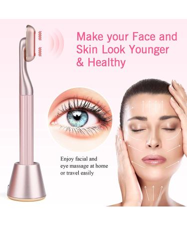 USUIE 4 in 1 Facial Wand - Red Light Therapy Facial Massager for Face and Neck - Reduce Wrinkles & Anti-Aging Tools - Pink - Buy Online on GoSupps.com