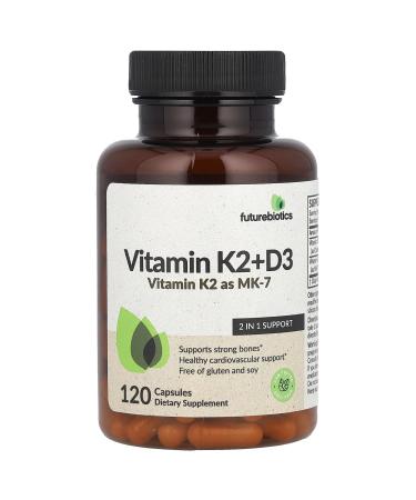 Futurebiotics Vitamin K2 + D3 120 Capsules