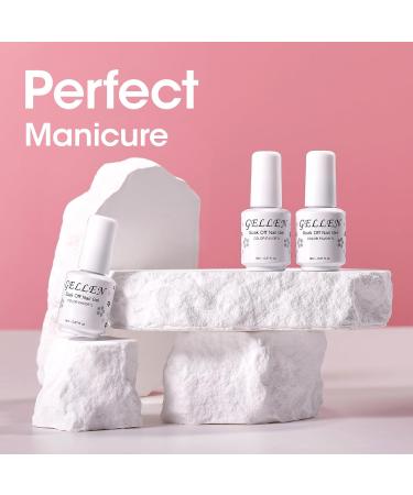 Gellen Gel Nail Polish Kit - 6 Stunning Shades Hot Baby Pink Glittering Pink Shimmer White Mermaid Pearl Shell Gel Polish Set Thread Effect Soak Off Gel Holiday Gifts for Women Pretty in Pink - Buy Online on GoSupps.com