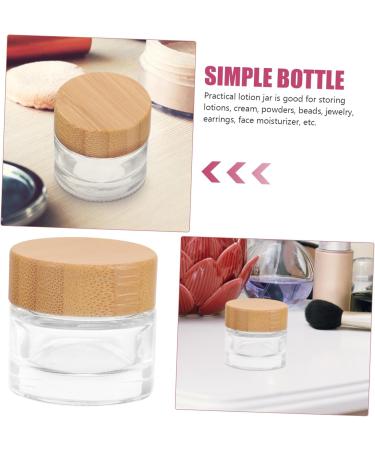 minkissy Bamboo Lid Cream Bottle Containers with Lids Sample Jars Lip Balm Containers Cosmetic Containers Cosmetic Cream Jar Refillable Cream Jar Empty Cream Jar Glass Wood Travel - Buy Online on GoSupps.com
