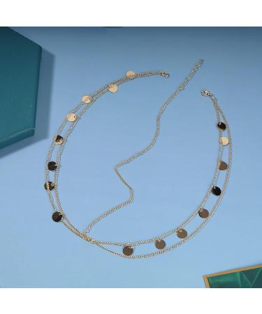 Andelaisi Boho Gold Disc Pendant Layered Head Chain - Gypsy Coin Hairchain for Women and Girls - Buy Online on GoSupps.com