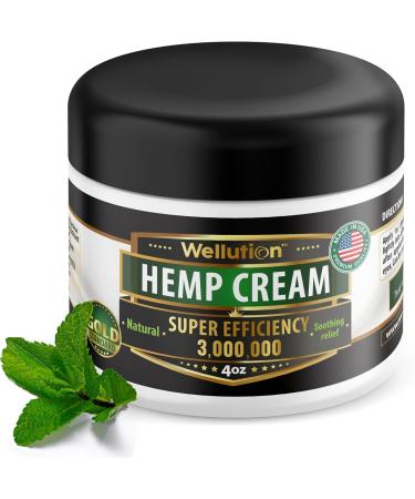 Hemp Cream 3 000 000 Super Efficiency - Natural Seed Oil Extract - Extra Strength Massage Lotion with Arnica Menthol and Natural Oils - Buy Online on GoSupps.com