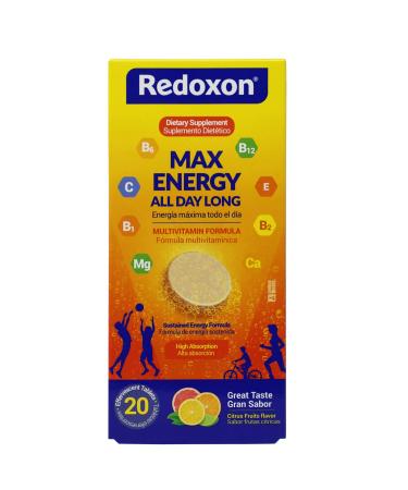 Redoxon Max Energy Multivitamin Sustained Energy Citris Flavored Multivitamin B12 B2 B6