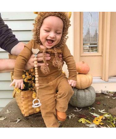 6-Pack Pacifier Clips | Metal & Wood Nuckle Clips for Babies | Infant Pacifier Holders & Chains - Buy Online on GoSupps.com