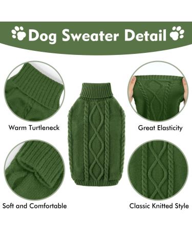 Alagilrs Army Green Dog Sweater Vest | Soft Warm Knitwear for Small & Medium Dogs | Winter Crochet Puppy Clothing - Buy Online on GoSupps.com