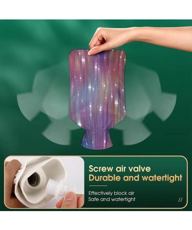 Color Glitter Hot Water Bottle with Plush Cover - Hand Warmer for Adults & Kids | 26.5x15.3cm - International Shipping Available - Buy Online on GoSupps.com