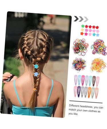 minkissy 4 Sets Children's Headgear Tiny Hair Clips Kids Hair Accessory Kit Mini Hair Clamps Fashion Hair Clips Ponytail Holders Lovely Hair Rope Elasticity Rubber Band Bow Tie Girl Child - Buy Online on GoSupps.com