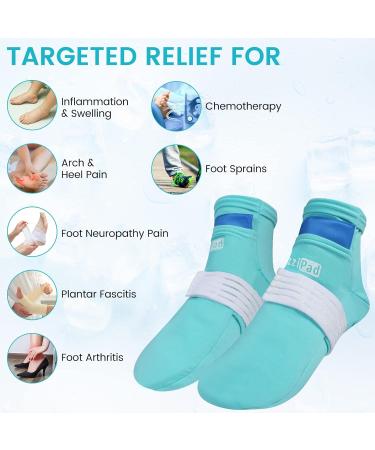 SuzziPad Upgraded Cold Therapy Socks with 6 Gel Packs - Large Hand Ice Pack Wrap for Pain Relief and Neuropathy - Buy Online on GoSupps.com
