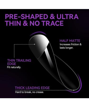 Gelike EC Medium Square Nail Tips - 120PCS Full Cover Soft Gel X Nails for Extensions | PMMA Resin Clear False Nails - Strong Press On Nails | 12 Sizes MEDIUM SQUARE - Buy Online on GoSupps.com