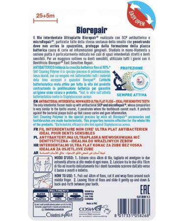 Biora Pair Ultra-Inflation Antibacterial Dental Floss - Microrepair for Sensitive Teeth Fresh Mint 6 Packs x 30m - Premium Oral Care - Buy Online on GoSupps.com