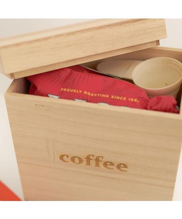 Nanairo Paulownia Wood Coffee Storage Box for 24 Ounce Coffee Beans Made in Japan - Buy Online on GoSupps.com