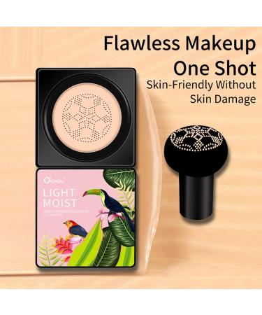 BB Cream Foundation Full Coverage - Mushroom Head Air Cushion CC Cream Natural | Even Skin Tone Makeup Base Primer Moisturizing Makeup That Lasts More Than 12 Hours/ Ivory - Buy Online on GoSupps.com