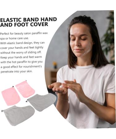 Housoutil 1 Set Gloves Foot Skin Feet Care Prodcut Paraffin Wax Mitt Grooming Glove Wax Insulated Foot Cover Gel Removing Tool Boots Washable Insulation Cover Fabric Pink - Buy Online on GoSupps.com