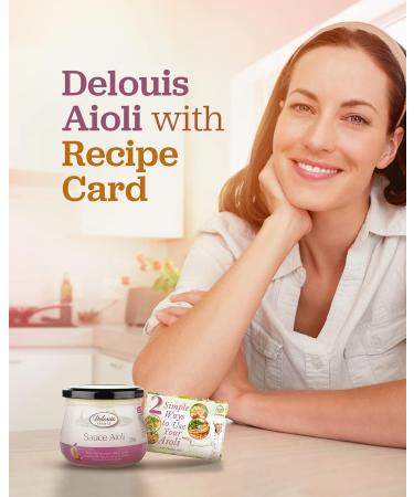 Delouis France Aioli - Garlic Mayonnaise (500g) x 2 | Gluten-Free, Vegetarian-Friendly, Recipe Card Included - Buy Online on GoSupps.com