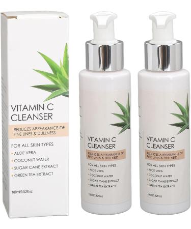 Shop Hydrating Vitamin C Face Cleanser - 2PCS 100ml Deep Cleansing & Brightening Wash for Dry Skin - Buy Online on GoSupps.com