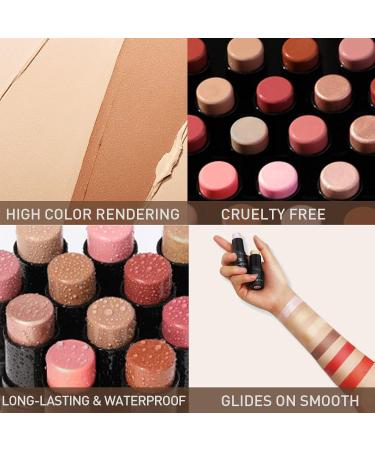 Contouring Makeup Stick Multi-Use Stick Lightweight Cream Blush All Day Wear Highlighter Shimmer Blush Makeup Stick for Face Eyes Lips Nose Forehead(#01) - Buy Online on GoSupps.com