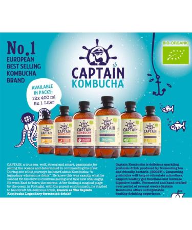 Other Brand Original organic captain kombucha - The bottle of 1l - Buy Online on GoSupps.com