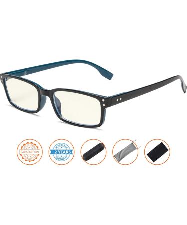 Shop CessBlu Blue Light Filter Glasses for Men & Women - UV Protection Eyeglasses in Black-Blue - Perfect for Reading & Computer Use - Buy Online on GoSupps.com