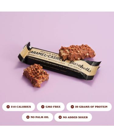 Barebells Protein Bars Caramel Cashew - 12 Count 1.9oz Bars with 20g of High Protein - Chocolate Protein Bar with 1g of Total Sugars - Perfect on The Go Protein Snack & Breakfast Bar Caramel Cashew 12 Count (Pack of 1) - Buy Online on GoSupps.com