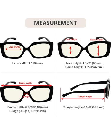 Eyekepper 4-Pack Stylish Blue Light Blocking Reading Glasses for Women +1.75 - Comfortable Computer Readers - Buy Online on GoSupps.com