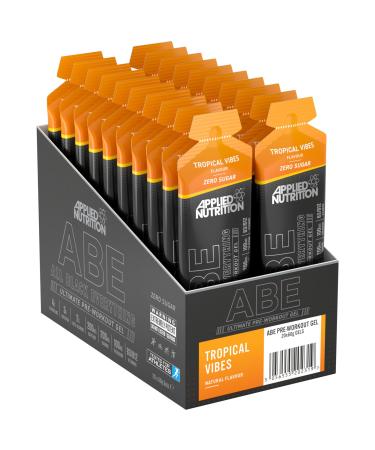 Applied Nutrition ABE Pre Workout Gel - All Black Everything Pre Workout Gel Energy & Physical Performance with Citrulline Creatine Beta Alanine (20 x 60ml Gels) (Tropical Vibes)