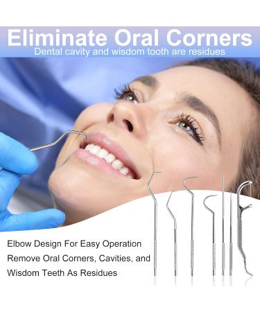 Stainless Steel Toothpicks Set - 7pcs Portable Dental Picks for Home & Travel - Buy Online on GoSupps.com