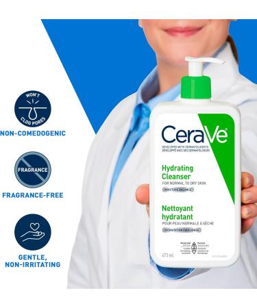 CeraVe HYDRATING Daily Face Wash Gentle Moisturizing Non-Foaming Facial Cleanser for Men & Women Dry & Sensitive Skin with Hyaluronic Acid Ceramides Glycerin. Fragrance-Free 473ML 473 ml (Pack of 1) Face Wash - Buy Online on GoSupps.com