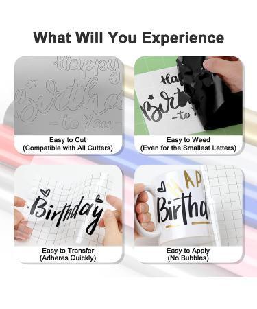 12x11FT Glossy Black Permanent Vinyl Roll for Cutting Machines - Waterproof Outdoor Vinyl for Car Decals, Scrapbooking, Signs - Adhesive Decor Sticker - Buy Online on GoSupps.com