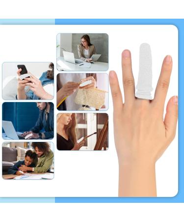 50pcs Tubular Finger Guards for Finger Protection - White Finger Cots Buddies - Thumb Bandage Included - Buy Online on GoSupps.com