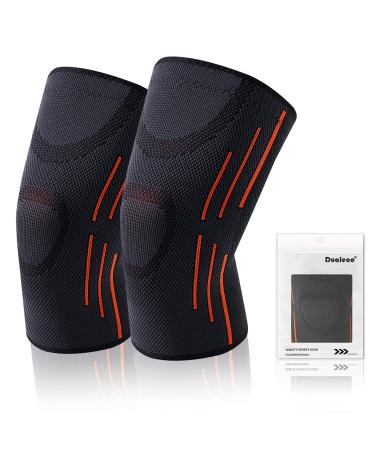 Dualo Kniebandage 1 pair bandage knee men/women orthopedic knee support patella kneeboarder for sports/strength sport anti-slip knee supports breathable knee bandage knee brace L 2 - Buy Online on GoSupps.com