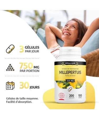 St. John's wort 250 mg - 200 capsules - Ecocert certified - Buy Online on GoSupps.com