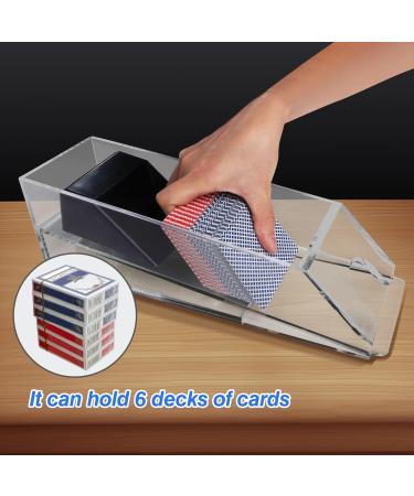 Clear Acrylic Blackjack Dealing Shoe - 6 Deck for Gambling & Family Game Night - Buy Online on GoSupps.com
