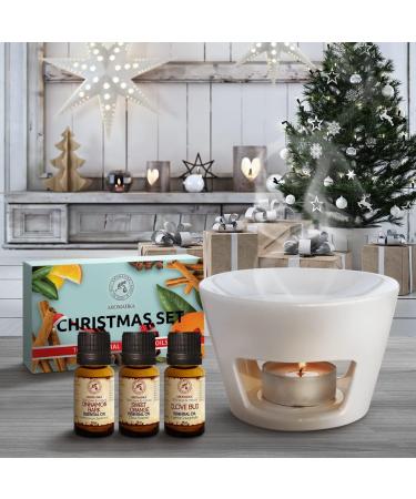 Essential Oil Set Christmas 1.0 Fl Oz - 3x10ml - 30ml - Winter Essential Oil Set - Cinnamon & Orange & Clove Bud Oil - Christmas Scent - Aromatherapy Oils for Diffusers & Aromalamps - Home Fragrance - Buy Online on GoSupps.com