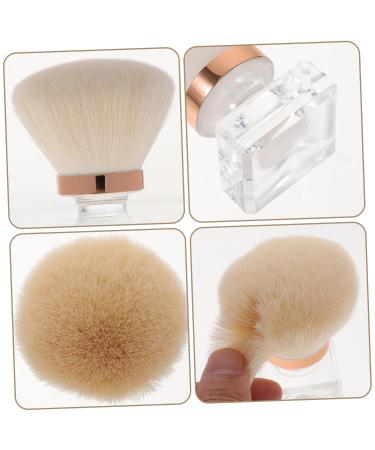 Premium White Powder Brush for Women - Mushroom Head Makeup Tool | Loose Powder Brush | Soft Artificial Fiber - Buy Online on GoSupps.com