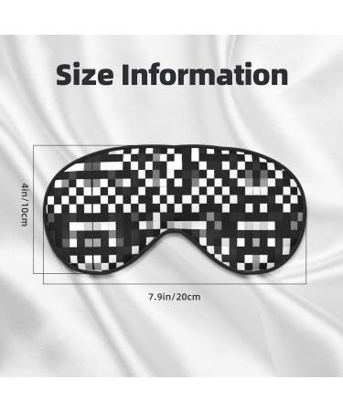 SSIMOO Black & White Checkered Sleep Mask - Adjustable Breathable Eye Mask for Comfortable Sleep | International Shipping - Buy Online on GoSupps.com