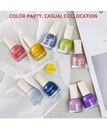 TBeautfave Red Nail Varnish Peeling off Nude Nail Polish Quick Dry Long Lasting Nail Polish Non-Toxic Water Based Pink Nail Polish No Need Cure Nail Varnish at Home Manicure Red bean paste - Buy Online on GoSupps.com