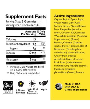 Bach RESCUE PLUS Melatonin Sleep Gummies - Natural Strawberry, Vegan, Gluten-Free, 60 Count Sleep Aid - Buy Online on GoSupps.com