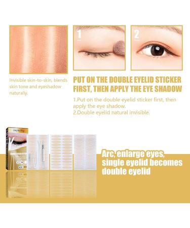 Eyelid tape invisible double eyelid stickers waterproof eyelid lifting strips with fork rods and tweezers suitable for wearing hats sagging uneven and single eyelids - Buy Online on GoSupps.com