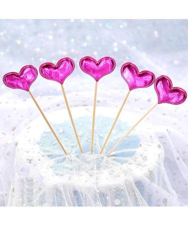50pcs Valentine's Day Cupcake Toppers Heart Cupcake Picks Snowman Love Heart Design Valentine Cake Toppers Toothpicks Baby Shower Birthday Valentine Party Cake Decoration Supplies - Buy Online on GoSupps.com