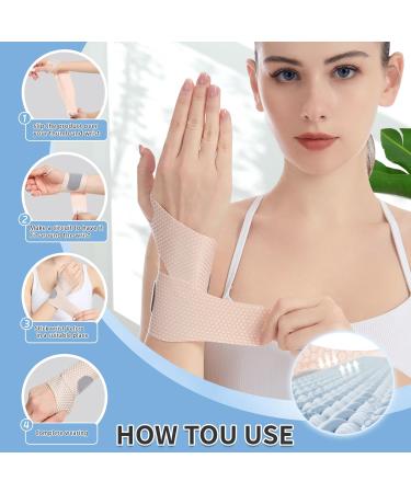 Ultra Thin Wrist Brace Support for Carpal Tunnel - Adjustable Velcro Wrist Wraps for Tendonitis & Arthritis Pain Relief - Breathable Gray One Piece - Buy Online on GoSupps.com