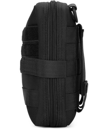 HuntVP Tactical First Aid Bag - Waterproof 1000D Molle Pouch with Red Cross Patch for Camping & Outdoor - Type 3 Black - Buy Online on GoSupps.com