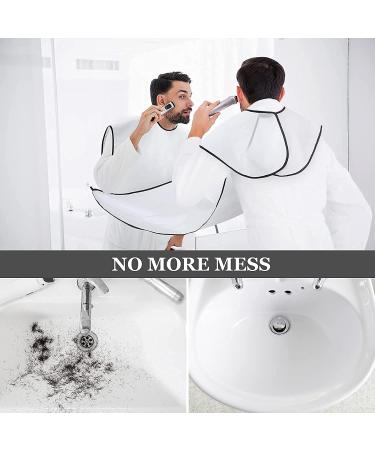 Shaving Bib Beard Bib Apron Beard Shaping Tool Beard Hair Clippings Catcher Trimming Accessories with Suction Cups Hair Nylon Beard Trimming Perfect Grooming Gift for Men Father Husband - Buy Online on GoSupps.com
