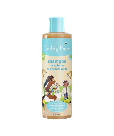 Childs Farm Kids Shampoo Strawberry and Organic Mint All Hair Types Detangles and Nourishes Suitable for Dry Sensitive and Eczema-prone Skin and Scalp 500 ml 500 ml (Pack of 1) Strawberry & Organic Mint Shampoo