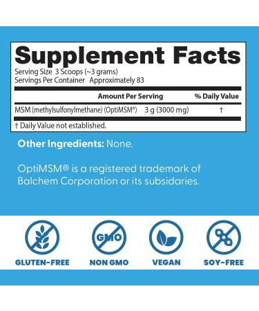 Doctor's Best MSM Powder with OptiMSM - 8.8 oz (250g) | Pure Joint Support - Buy Online on GoSupps.com