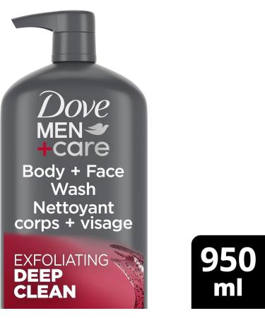 Dove Men+Care Body + Face Wash with 24-Hour Nourishing Micromoisture Technology Exfoliating Deep Clean Body Wash for Men 950 ml - Buy Online on GoSupps.com